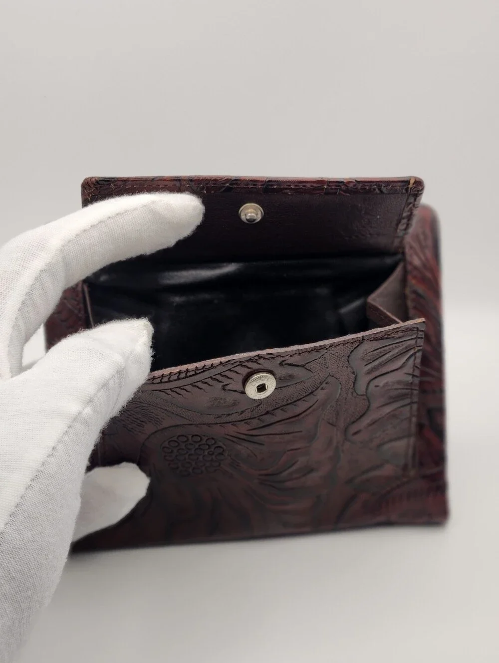 Lodis Los Angeles Framed Leather Kiss-Lock Wallet - Brown